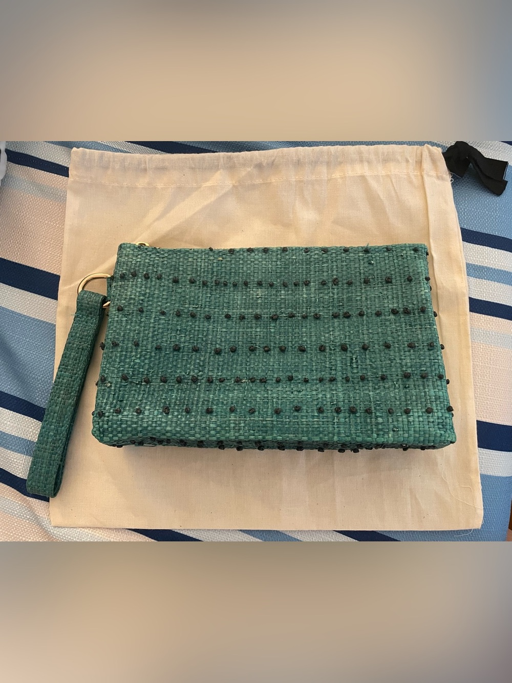 KAYU Straw pouch wristlet bag